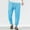 Light Blue, variant on YLSDY Fashion Men's Casual Cargo Jogger Pants with Elastic Waistband Drawstring Cotton Linen Sports Pants with Pockets Black S