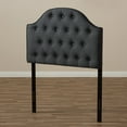 thumbnail image 5 of Baxton Studio Windsor Modern and Contemporary Dark Grey Fabric Upholstered Scalloped Buttoned Queen Size Headboard, 5 of 5