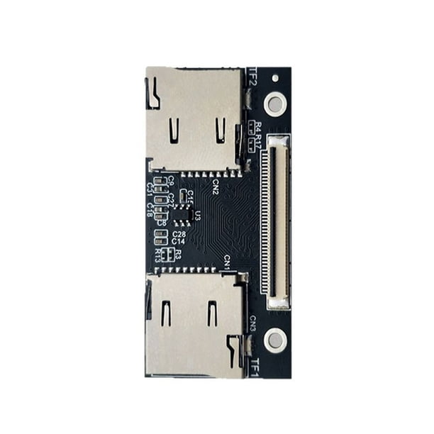 Tarjeta de memoria TF dual con interfaz CE para conexión a un ordenador.