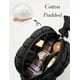 thumbnail image 3 of Bolsa de maquillaje Yarnic acolchada para cosméticos, artículos de tocador de viaje, color negro, ta, 3 of 8
