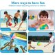 thumbnail image 2 of Pelota inflable de playa clásica de color arco iris, 12 pulgadas (10 piezas) Incluye bomba, 2 of 7