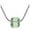 Peridot Green, variant on 14K White Gold Plated Baguette IOBI Crystals Necklace For Woman in Four Colors