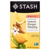 Stash Tea, Lemon Ginger Herbal Tea, 20 Ct