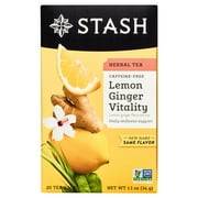 Stash Tea Lemon Ginger Herbal Tea, 20 Ct, 1.1 Oz