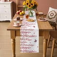 thumbnail image 2 of Butterfly Flower Table Runner - 120 Inch Long Watercolor Farmhouse Country Pink Floral Cotton and Linen Blended Dress Scarves Farmhouse Table Runner for Kitchen Dining, Coffee Table, 13" x 120", 2 of 8