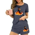 thumbnail image 2 of Women’s Witch Print Halloween Pajamas Set – Soft 2-Piece Lounge Set for Casual Wear (2025 Festive Essential), 2 of 7