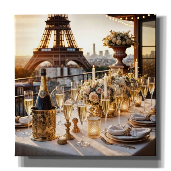 Epic Graffiti 'Dinner In Paris' by Rey Klimt Canvas Wall Art, 26" x 26"