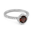 thumbnail image 2 of 0.25 Ctw Garnet Solitaire Accents 925 Sterling Silver Friendship Women Valentines Day Gifts Ring, 2 of 3