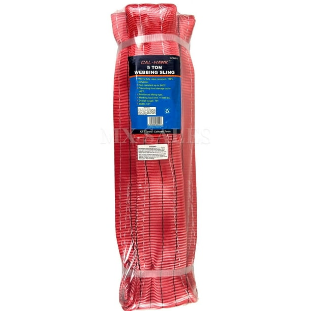 5 Ton x 15 Ft Heavy Duty Lifting Towing Slip Strap Polyester bing