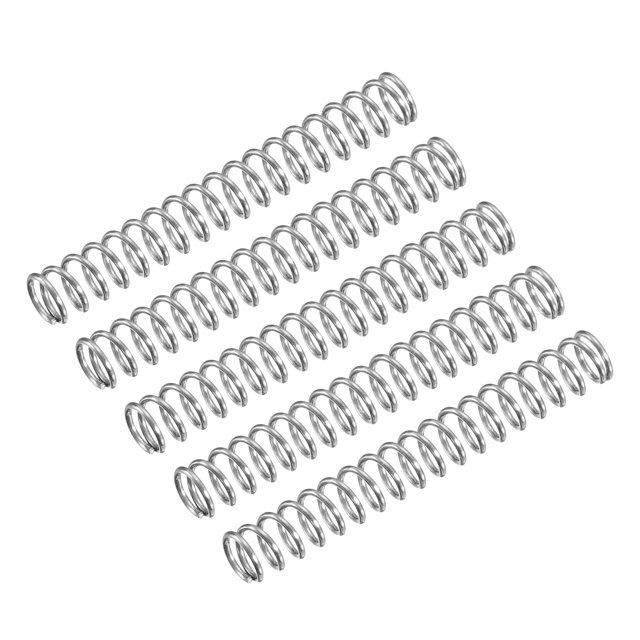 Unique Bargains Compression Spring, 5 Pack 304 Stainless Steel, 4mm OD, 0.5mm Wire, 30mm Length