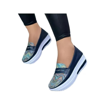 

Crocowalk Women s Non Slip Comfortable Wedge Heels Wedges Wear Resistant Low Top Loafers All Seasons Casual Closed Toe