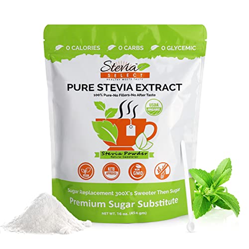 Stevia Select Pure Organic Stevia Powder 100 Stevia Without