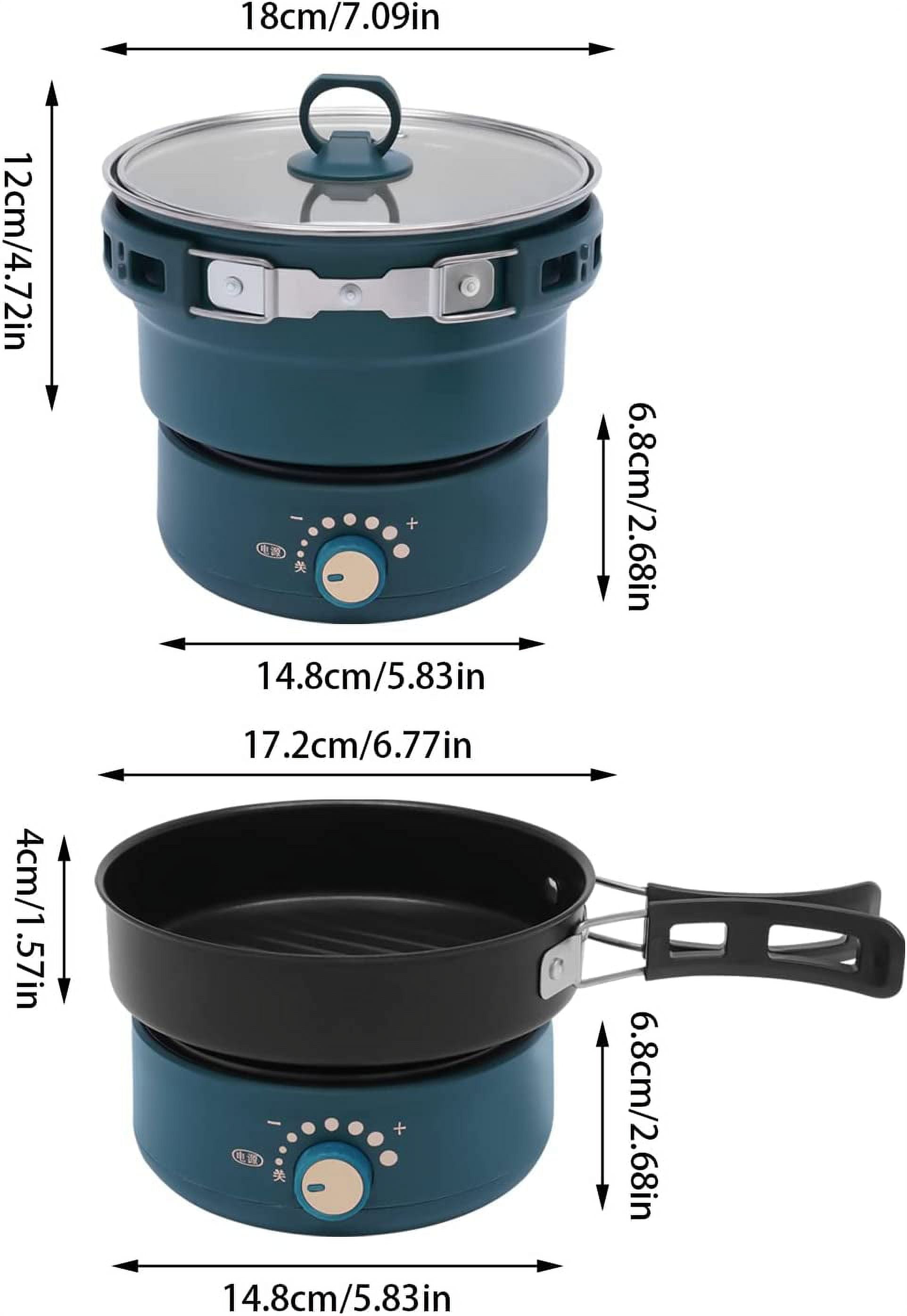USA Plug household small electric pot small white pot electric cooking pot  ceramic non-stick long handle pot multi-functional electric hot pot  accommodation pot wok