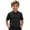 Black, variant on Polo Shirts for Boys 10-12 School Uniform Short Sleeve Tops, Button Closure, Textured Shirt Stretchy Quick Dry Casual Golf Grey