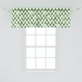thumbnail image 2 of Ambesonne Palm Leaf Window Valance, Chevron Motif, 54" X 18", Green White, 2 of 3