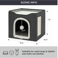 thumbnail image 4 of JOUALY Cat Beds for Indoor Cats, Large Covered Cat House with Scratch Pad, Ball Hanging, Foldable Cat Cave Bed & Hideaway with Reversible Cushion, Pet Bed for Multi Small Pet Large Kitten Kitty, 4 of 6
