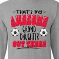 thumbnail image 4 of Inktastic That's My Awesome Granddaughter out There with Soccer Balls Long Sleeve T-Shirt, 4 of 5