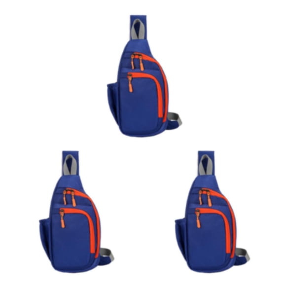 Qarigey Bolso de pecho de tendencia de tela multifuncional y ligero para deportes y ciclismo bolso de un solo hombro azul oscuro Type1 NO1