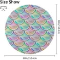 thumbnail image 2 of Coolnut Round Tablecloth Changable Pastel Mermaid Scales Modern Table Cover for Home Decoration Washable Table Cloth for Dinner Picnic 60in, 2 of 5
