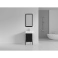 thumbnail image 2 of Fine Fixtures - Modern Black Marble 18" Bathroom Vanity Set, Black Hardware, vitreous China Sink Top, 2 of 8