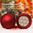 Bybiment 1PCS Red Christmas Balls Ornament, Floral Pattern Eucalyptus