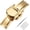 Gold, variant on Stainless Steel Deployment Clasp, Butterfly Folding Buckle with Spring Bars and Removal Tool for Leather Watch Band Black 12mm