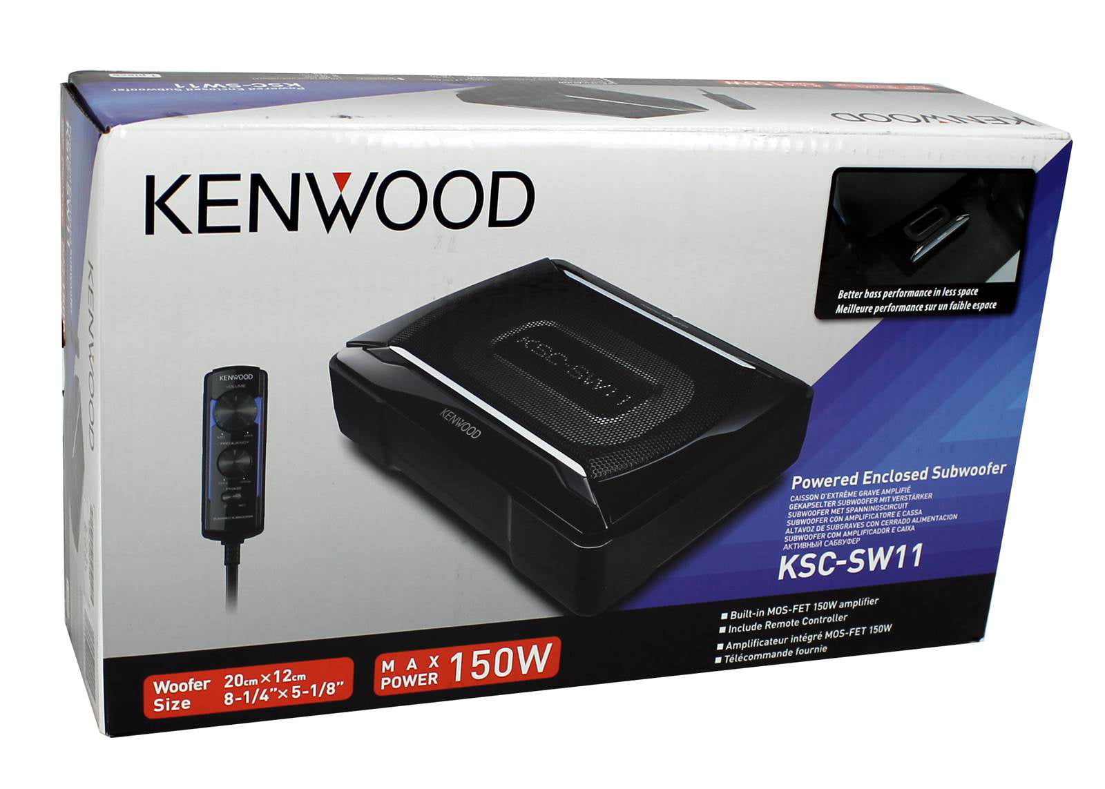 Includes Wiring Kit Brand New Kenwood KSC-SW11 SUB With Built In Amp