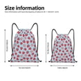 thumbnail image 2 of Honeii Strawberries Print Drawstring Backpack,Drawstring Bags String Backpack Gym Cinch Sack Backpack Sport Bag Draw-Medium, 2 of 6