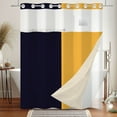 thumbnail image 3 of MIZHONA Blue Ombre Shower Curtain with Snap in Liner,Blue and Yellow Fabric Bathroom Curtain,71"× 83", 3 of 6