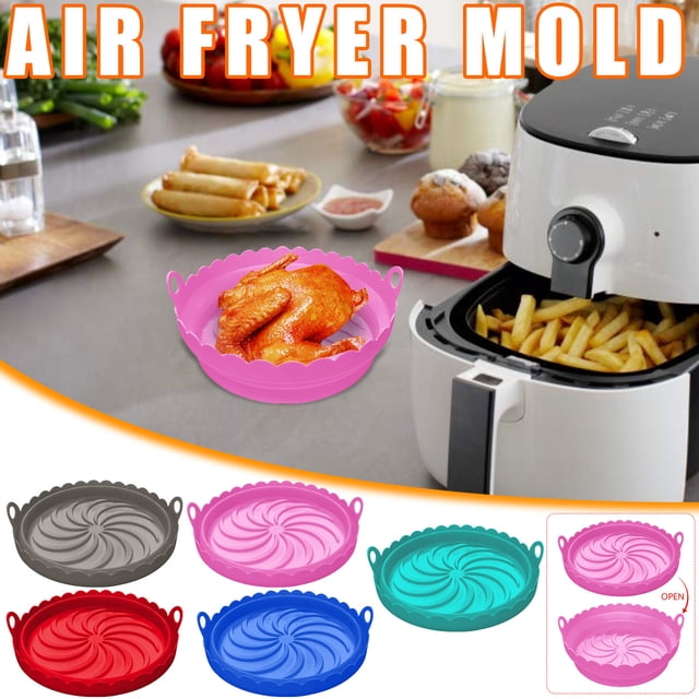 Xihbxyly Revestimientos para Ollas de Airfryer, Repuesto de Cesta Sin Limpieza, Seguros para Alimentos y Ecológicos, Ajuste Universal para Airfryers de 8.66 Pulgadas, Aptos para Lavavajillas, Antiadh