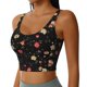 thumbnail image 2 of Balery Red White Flowers Sujetadores deportivos con espalda cruzada para mujer, acolchados, sin costuras, de alto impacto, ideales para yoga, gimnasio, entrenamiento y fitness.-Small, 2 of 8