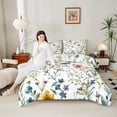 thumbnail image 4 of Castle Fairy Children Teens Adults Pink Blue Flowers Bedding Comforter Set 2pcs,Chic Floral Blossoms Twin Comforter Sets Microfiber,Spring Garden Breathable Bedding Set,Super Cozy Room Decor, 4 of 8
