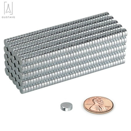 Gustave Powerful Neodymium Disc Magnets Permanent Strong Rare Earth Magnets for Fridge, DIY, Building, Scientific, Craft, and Office, 8 x 3 mm (0.31 x 0.12 inch), 30 Pack