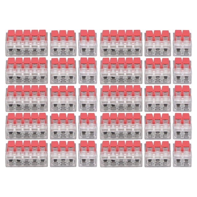 30 Uds conector de Cable de palanca 3 tipos conectores de Cable de empalme compactos seguros para Cable de cobre trenzado Flexible
