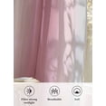 thumbnail image 6 of Sheer Curtains 84 Inches Long, Pink Grey Ombre Semi Sheer Curtains Light Filtering Window Treatment, Farmhouse Gradient Minimalist Privacy Voile Drapes for Living Room Bedroom 52x84 Inch, 6 of 7