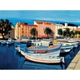 thumbnail image 2 of Quilici, Jean-Claude 18x15 Gold Ornate Wood Framed with Double Matting Museum Art Print Titled - Barques de pecheurs dans le port dAjaccio, 2 of 4