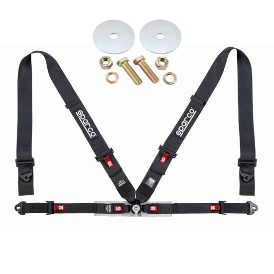 Sparco 4 Point Camlock Seat Belts and Installation Kit, Includes 2 SAE