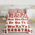 thumbnail image 3 of Manfei Educational Learning Bedding Comforter Set,26 Letters Alphabet Twin Comforter Sets,Red Abc Alphabet Bedding Set For Kids,Ultra Soft Home Decor Reversible,2pcs, 3 of 9