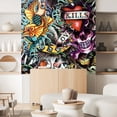 thumbnail image 2 of Idea4wall 3pcs Mermaid & Captain Skeleton Colorful Stick Wallpaper Removable Wall Murals Large Wall Stickers for Home Decoration, 72"x72", 2 of 5