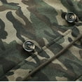 thumbnail image 6 of Camo Zip Up Hoodie Men Fleece Line Winter Warm Button Streetwear Jacket Fuzzy Side Hooded Military Combat Camouflage Coat Size-L, 6 of 8