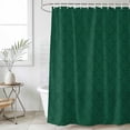thumbnail image 6 of Polyester Fabric Dark Green Plaid Shower Curtain, Country Vintage Abstract Striped Lattice Waterproof Bathtub Curtain Bathroom Decor Set with Hooks 72 x 78 Inches, 6 of 6