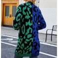 thumbnail image 4 of Abrigo largo abierto con estampado de leopardo Costuras Bolsillos laterales de un solo pecho Ajuste informal Abrigo con estampado de leopardo, 4 of 6
