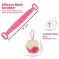 thumbnail image 5 of VONTER Silicone Back Scrubber for Shower - 30" Extra Long Large Body Scrubbers for Men&Women, Exfoliating Massage Bath Body Brush, Reduce Cellulite, Improve Circulation, Boost Energy-Pink, 5 of 7