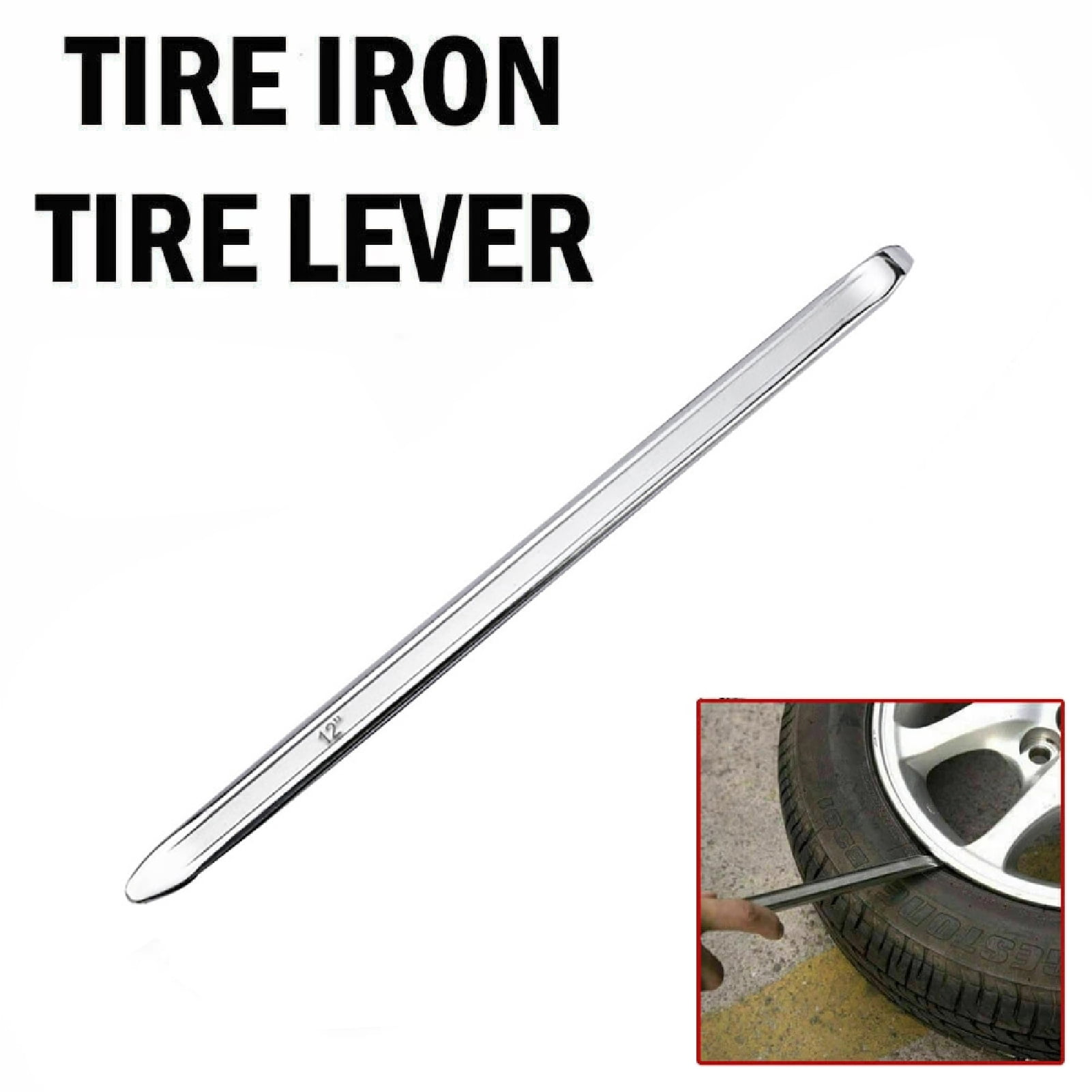 2 TWO FORGED STEEL CURVED 24" TIRE IRON PRY BAR AUTO CAR MOTORCYCLE BIKE CHANGE 