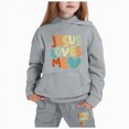 thumbnail image 2 of UAYOTSE Kids Tracksuit Athletic Sweatsuits Sets 2 Piece Long Sleeve Sweatshirt Sweatpants Joggers Set Winter Clothes 6 7 Years Old Girl Clothes,Sizes 10-11 Years, 2 of 4