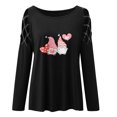 thumbnail image 4 of Blusa de manga larga con estampado de día de San Valentín y hombros descubiertos para mujer Fridja  hkj1112, 4 of 7