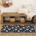 thumbnail image 4 of Pioneer Flower Floral Print Pattern Bathroom Rugs Mat, Non Slip Microfiber Bathroom Rug with Rubber Backing, Soft Mats for Bathroom Floor Tub Shower, 17"x47", 4 of 5