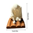 thumbnail image 2 of Diceymbol Halloween Ghost Figurine Sitting on Wood Logs Mini Tabletop Decoration for Shelf Mantel Party Decor 4 Inch, 2 of 7