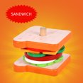 thumbnail image 1 of Juguetes duraderos de comida rápida con forma de hamburguesa/sándwich para niños pequeños (sándwich), 1 of 5