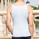thumbnail image 5 of Camiseta sin mangas slim fit para hombre - Camiseta de poliéster para verano, prenda informal para el día a día, fácil de cuidar, fácil de combinar con pantalones cortos, tallas L-XXXL, contorno de, 5 of 5